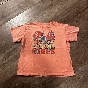 Women's Good Vibes Graphic Tee - Coral